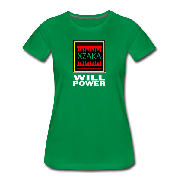 XZAKA - Women "Will Power" Motivational T-Shirt - W2104 - kelly green