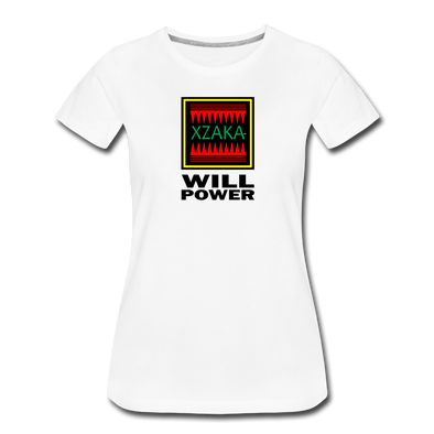 XZAKA - Women "Will Power" Motivational T-Shirt - W2103 - white