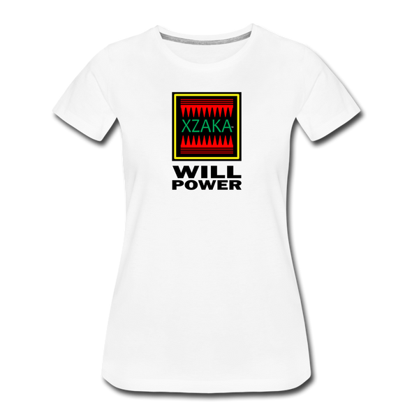 XZAKA - Women "Will Power" Motivational T-Shirt - W2103 - white