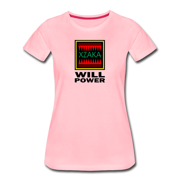 XZAKA - Women "Will Power" Motivational T-Shirt - W2103 - pink