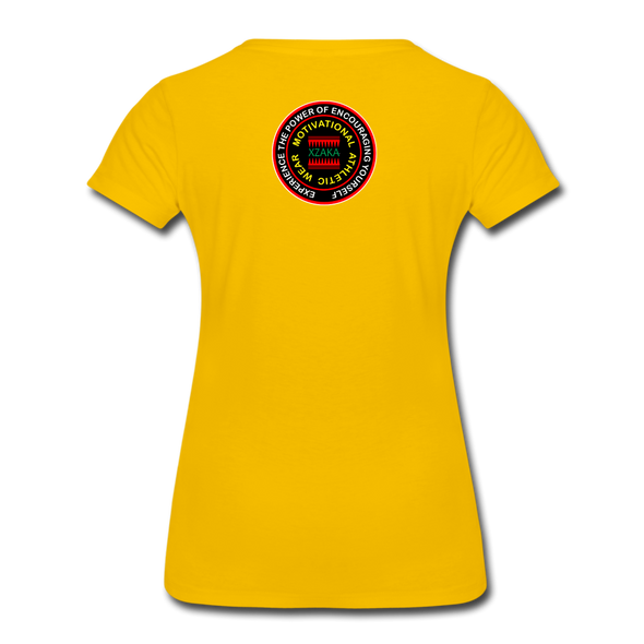 XZAKA - Women "Will Power" Motivational T-Shirt - W2103 - sun yellow