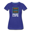 XZAKA - Women "Enjoy Life" Motivational T-Shirt - W2106 - royal blue