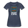 XZAKA - Women "Enjoy Life" Motivational T-Shirt - W2106 - heather blue