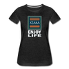 XZAKA - Women "Enjoy Life" Motivational T-Shirt - W2106 - charcoal gray