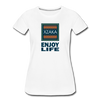 XZAKA - Women "Enjoy Life" Motivational T-Shirt - W2105 - white