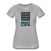 XZAKA - Women "Enjoy Life" Motivational T-Shirt - W2105 - heather gray