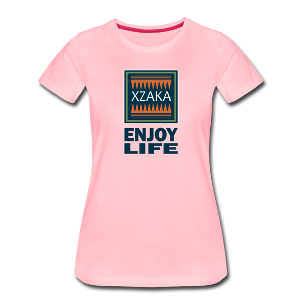 XZAKA - Women "Enjoy Life" Motivational T-Shirt - W2105 - pink