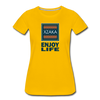 XZAKA - Women "Enjoy Life" Motivational T-Shirt - W2105 - sun yellow