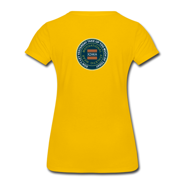 XZAKA - Women "Enjoy Life" Motivational T-Shirt - W2105 - sun yellow