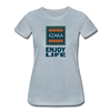 XZAKA - Women "Enjoy Life" Motivational T-Shirt - W2105 - heather ice blue