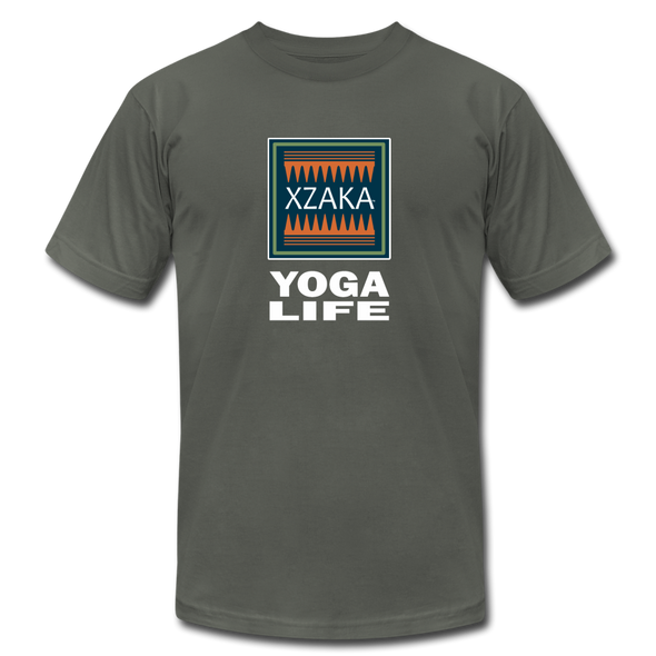 XZAKA - Women "Yoga Life" Motivational T-Shirt - W2106 - asphalt