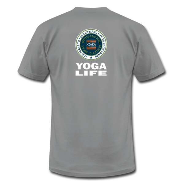 XZAKA - Women "Yoga Life" Motivational T-Shirt - W2106 - slate