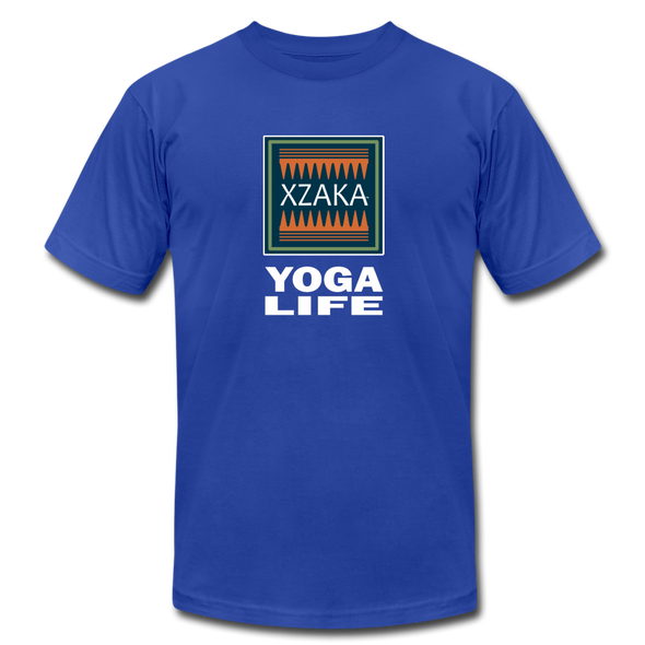 XZAKA - Women "Yoga Life" Motivational T-Shirt - W2106 - royal blue