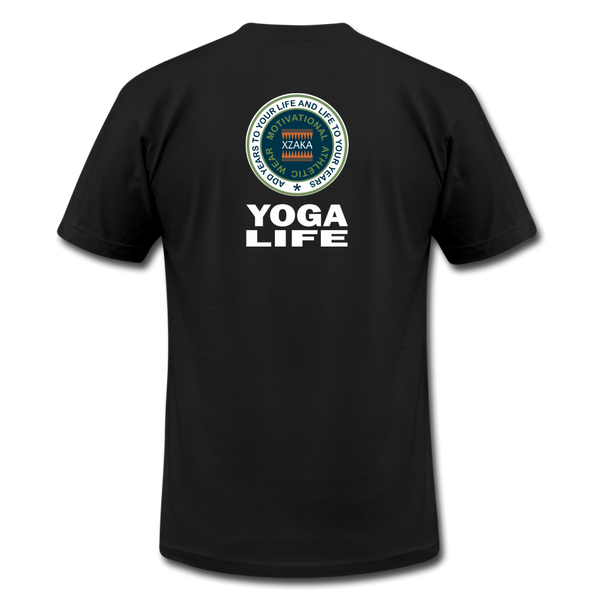 XZAKA - Women "Yoga Life" Motivational T-Shirt - W2106 - black