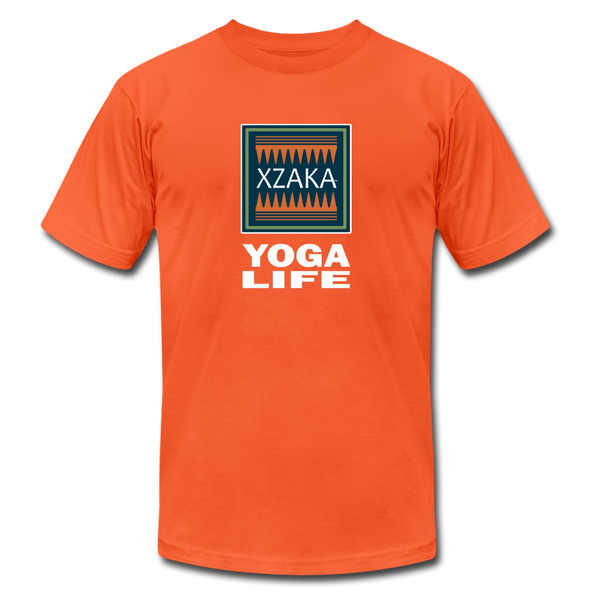 XZAKA - Women "Yoga Life" Motivational T-Shirt - W2106 - orange