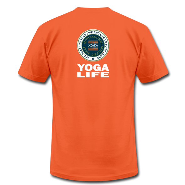 XZAKA - Women "Yoga Life" Motivational T-Shirt - W2106 - orange