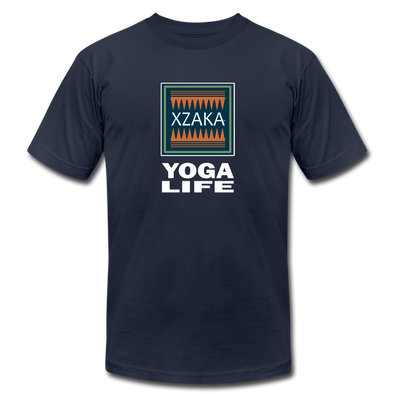 XZAKA - Women "Yoga Life" Motivational T-Shirt - W2106 - navy