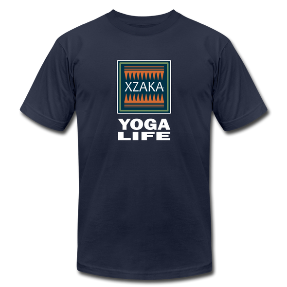 XZAKA - Women "Yoga Life" Motivational T-Shirt - W2106 - navy