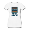 XZAKA - Women "Yoga Life" Motivational T-Shirt - W2107 - white