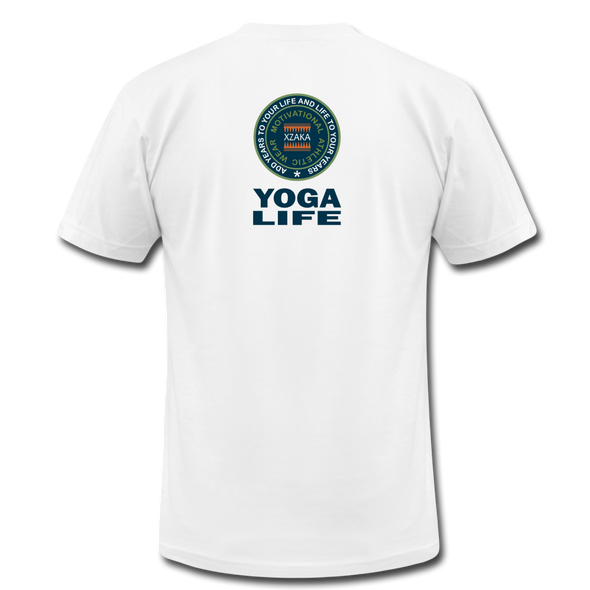 XZAKA - Women "Yoga Life" Motivational T-Shirt - W2108 - white