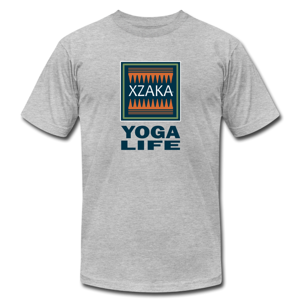 XZAKA - Women "Yoga Life" Motivational T-Shirt - W2108 - heather gray