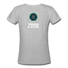 XZAKA - Women "Yoga Life" Motivational V-Neck T-Shirt - W2112 - gray