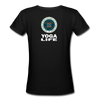 XZAKA - Women "Yoga Life" Motivational V-Neck T-Shirt - W2112 - black