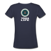 XZAKA - Women "Yoga Life" Motivational V-Neck T-Shirt - W2112 - navy