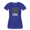 XZAKA - Women "Yoga Life" Motivational T-Shirt - W2107 - royal blue