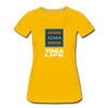 XZAKA - Women "Yoga Life" Motivational T-Shirt - W2107 - sun yellow