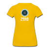 XZAKA - Women "Yoga Life" Motivational T-Shirt - W2107 - sun yellow