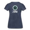 XZAKA - Women "Yoga Life" Motivational T-Shirt - W2107 - heather blue