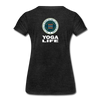 XZAKA - Women "Yoga Life" Motivational T-Shirt - W2107 - charcoal gray