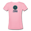 XZAKA - Women "Yoga Life" Motivational V-Neck T-Shirt - W2111 - pink