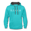 XZAKA Men "Say It" Motivational Hoodie - M7135 - scuba blue/asphalt