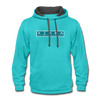 XZAKA Men "Say it" Motivational Hoodie - M7134 - scuba blue/asphalt