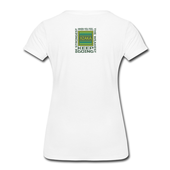 XZAKA - Women "Rest At The End" Motivational T-Shirt - W2113 - white