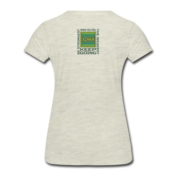 XZAKA - Women "Rest At The End" Motivational T-Shirt - W2113 - heather oatmeal