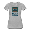 XZAKA - Women "Peace Within" Motivational V-Neck T-Shirt - W2114 - heather gray