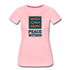 XZAKA - Women "Peace Within" Motivational V-Neck T-Shirt - W2114 - pink