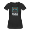 XZAKA - Women "Peace Within" Motivational T-Shirt - W2114 - black