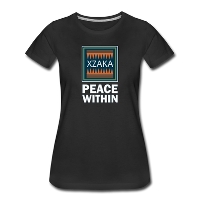 XZAKA - Women "Peace Within" Motivational T-Shirt - W2114 - black