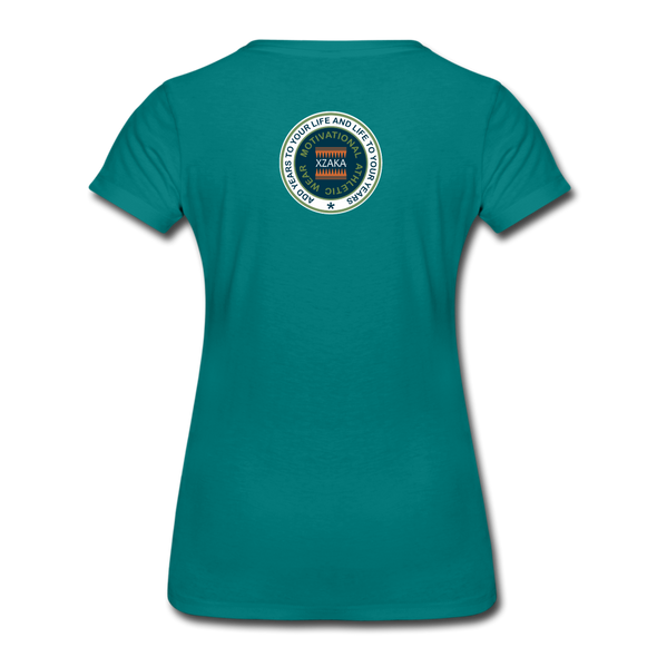 XZAKA - Women "Peace Within" Motivational T-Shirt - W2114 - teal