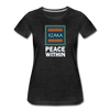 XZAKA - Women "Peace Within" Motivational T-Shirt - W2114 - charcoal gray