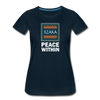 XZAKA - Women "Peace Within" Motivational T-Shirt - W2114 - deep navy