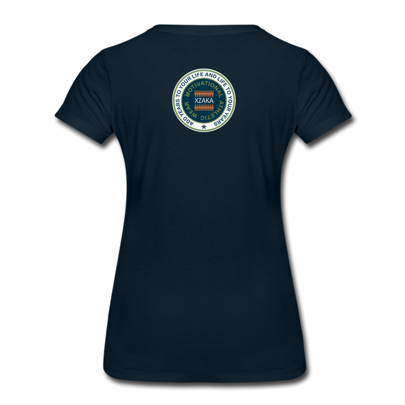 XZAKA - Women "Peace Within" Motivational T-Shirt - W2114 - deep navy