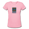 XZAKA - Women "Peace Within" Motivational V-Neck T-Shirt - W2116 - pink