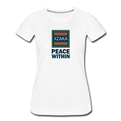 XZAKA - Women "Peace Within" Motivational T-Shirt - W2114 - white