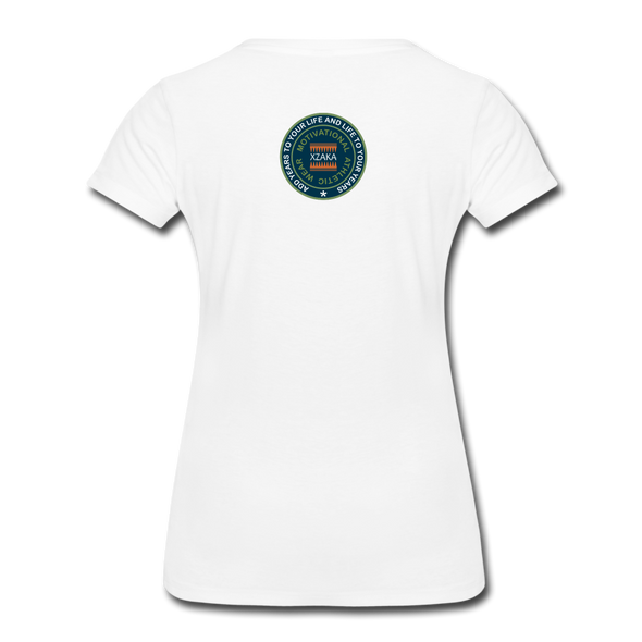 XZAKA - Women "Peace Within" Motivational T-Shirt - W2114 - white