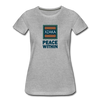 XZAKA - Women "Peace Within" Motivational T-Shirt - W2114 - heather gray